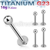 ulbb3 titanium g23 labret with a 3mm ball length 6mm 16mm