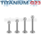 ulbb3g titanium g23 labret 14g 3mm ball
