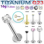 ulbpibpz16 titanium g23 labret 16g threadless push pin top