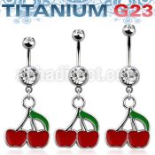 umcd382 titanium g23 belly banana w 5 8mm bezel jewel apple