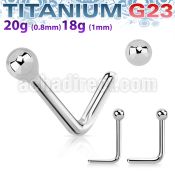 unlb high polished titanium g23 nose stud 2mm