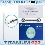 uset14 piercing kit titanium g23 nipple piercing needle