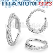 usgsh45 titanium g23 hinged segment ring 16g cross cnc cz