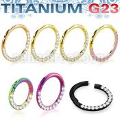 usgtsh11 pvd plated titanium hinged segment ring cz side