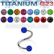 uspfr3 titanium g23 spiral 3mm multi crystal balls