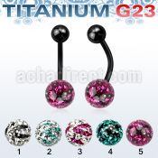 utbnfr8c anodized titanium banana w 8mm multi crystal zebra ball 