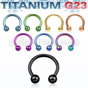 utcbeb anodized titanium g23 circular barbell with 3mm balls