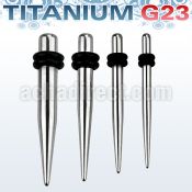 utp high polished titanium g23 taper with double o ring