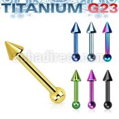 utrgt16 anodized titanium tragus barbell w 2 5mm cone 3mm ball