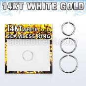 wsel16 rhodium plated solid 14kt white gold seamless ring