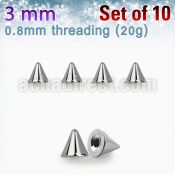 xcn3xs pack of 10 pcs of 3mm 316l steel balls