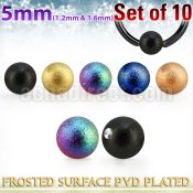 xdpfobt5 set w 10 3mm anodized steel dimple ball w frosted surface