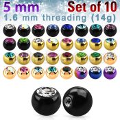 xjbt5g 4mm anodized surgical steel balls w bezel crystals