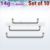 xsud14g high polished 90 316l steel surface barbell posts