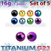 xubt3s pack of 3mm anodized titanium g23 balls thread 1 2mm