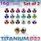 xumjb25 2 5mm high polished titanium g23 multi jewel balls