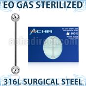 zbbind sterilized 316l steel industrial barbell