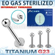 zulbb3in sterilized titanium g23 labret 16g ball internal