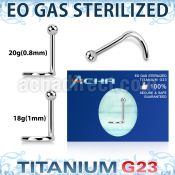 zunsb sterilized titanium g23 nose screw 20g 18g ball top