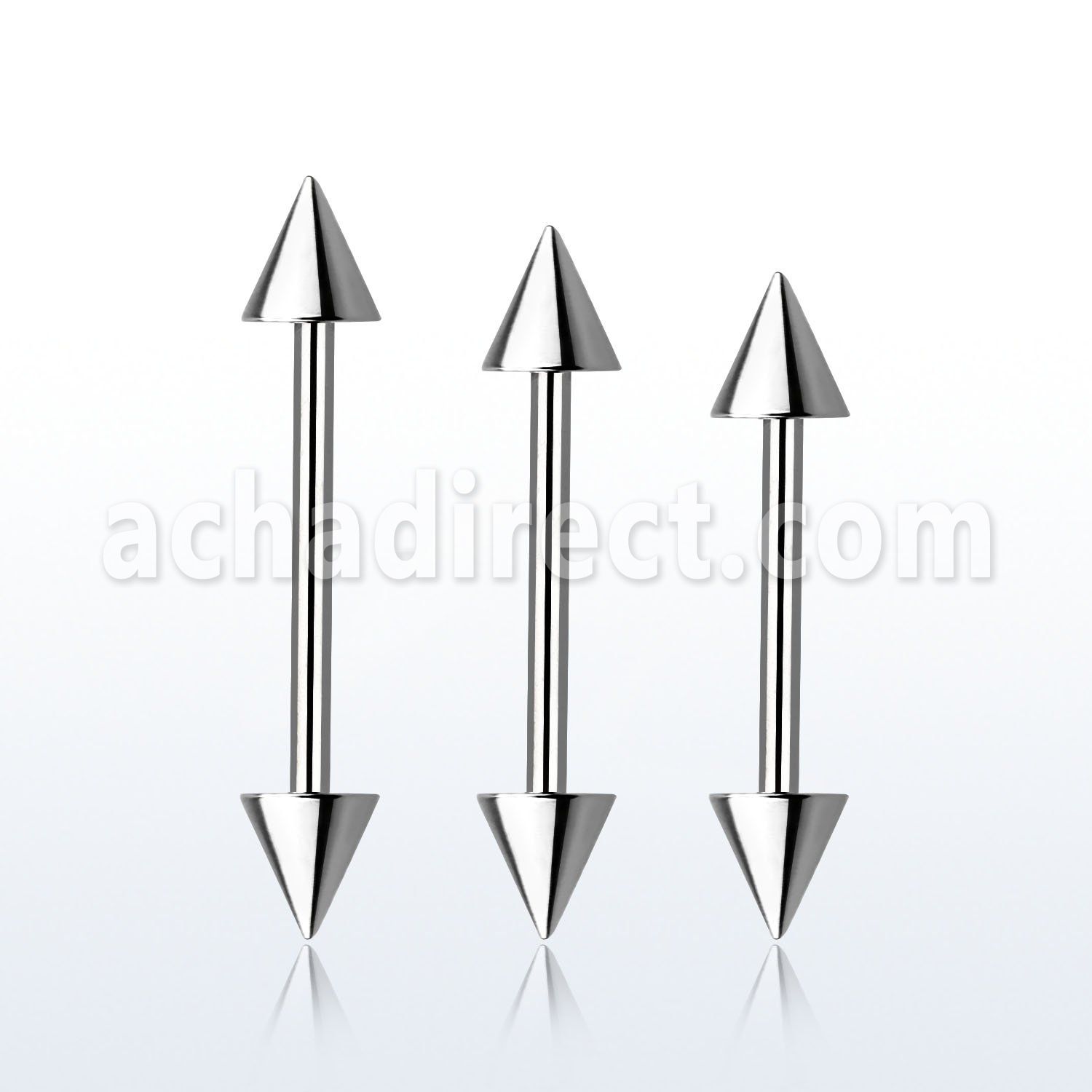 bb20cn surgical steel eyebrow or helix barbell with 3mm cones