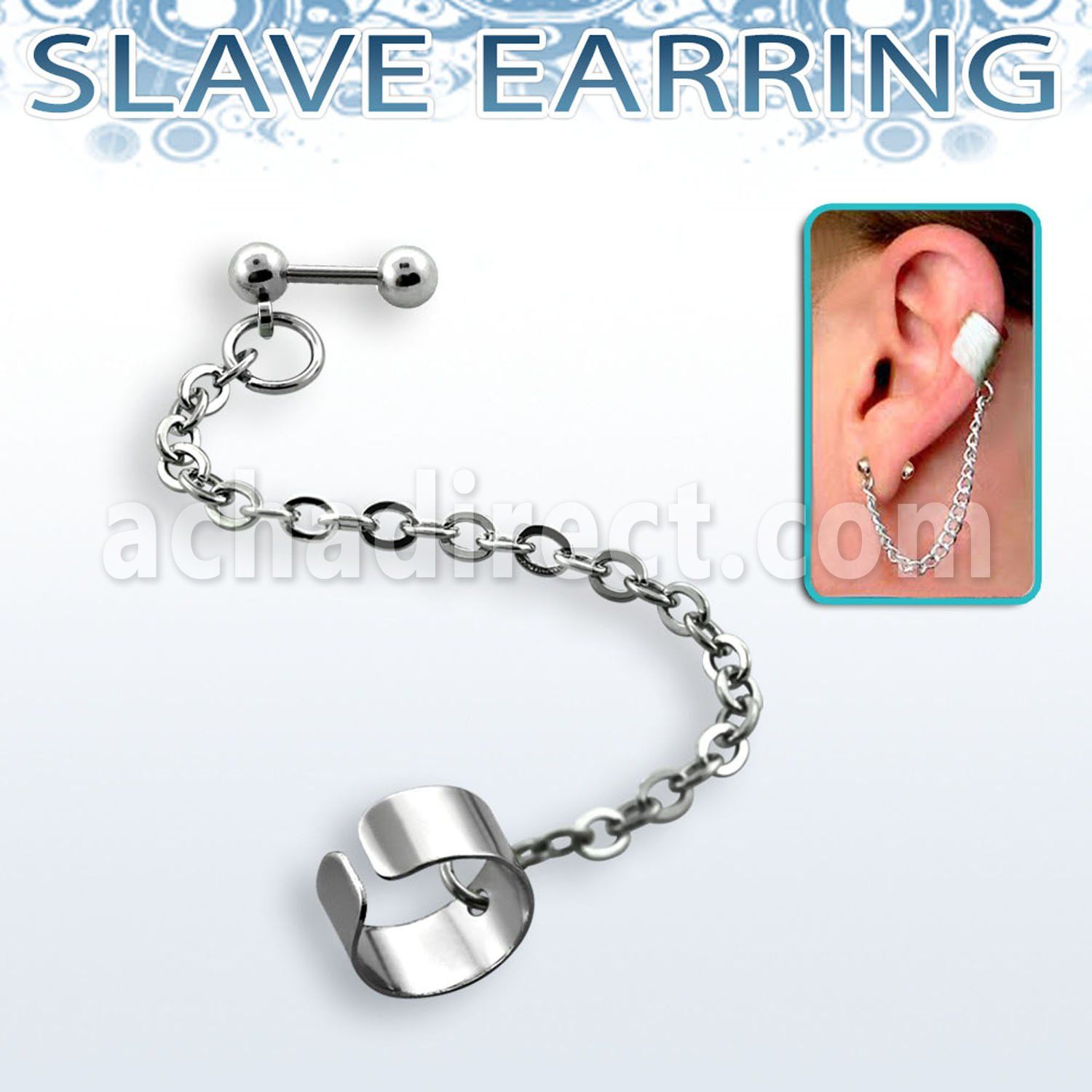 bber26 316l steel barbell with ball connected to helix clip