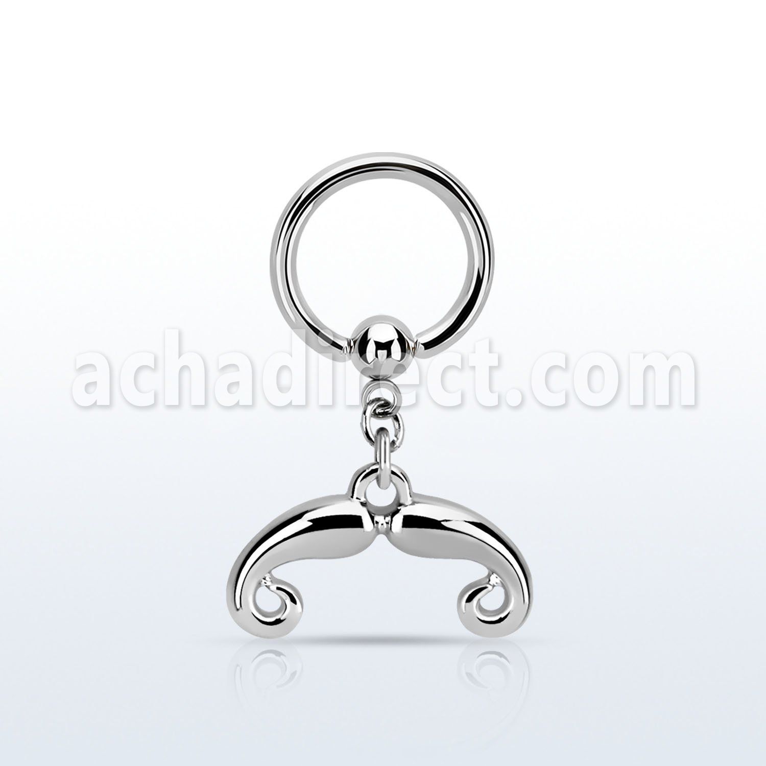 bcrg516 steel bcr w dangling plain downward facing mustache
