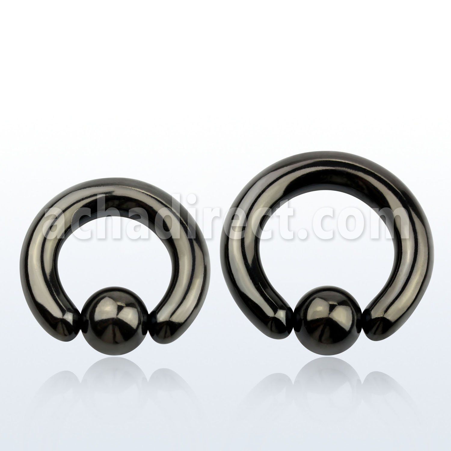 bcrt2 black pvd 316l steel ball closure ring w 10mm ball