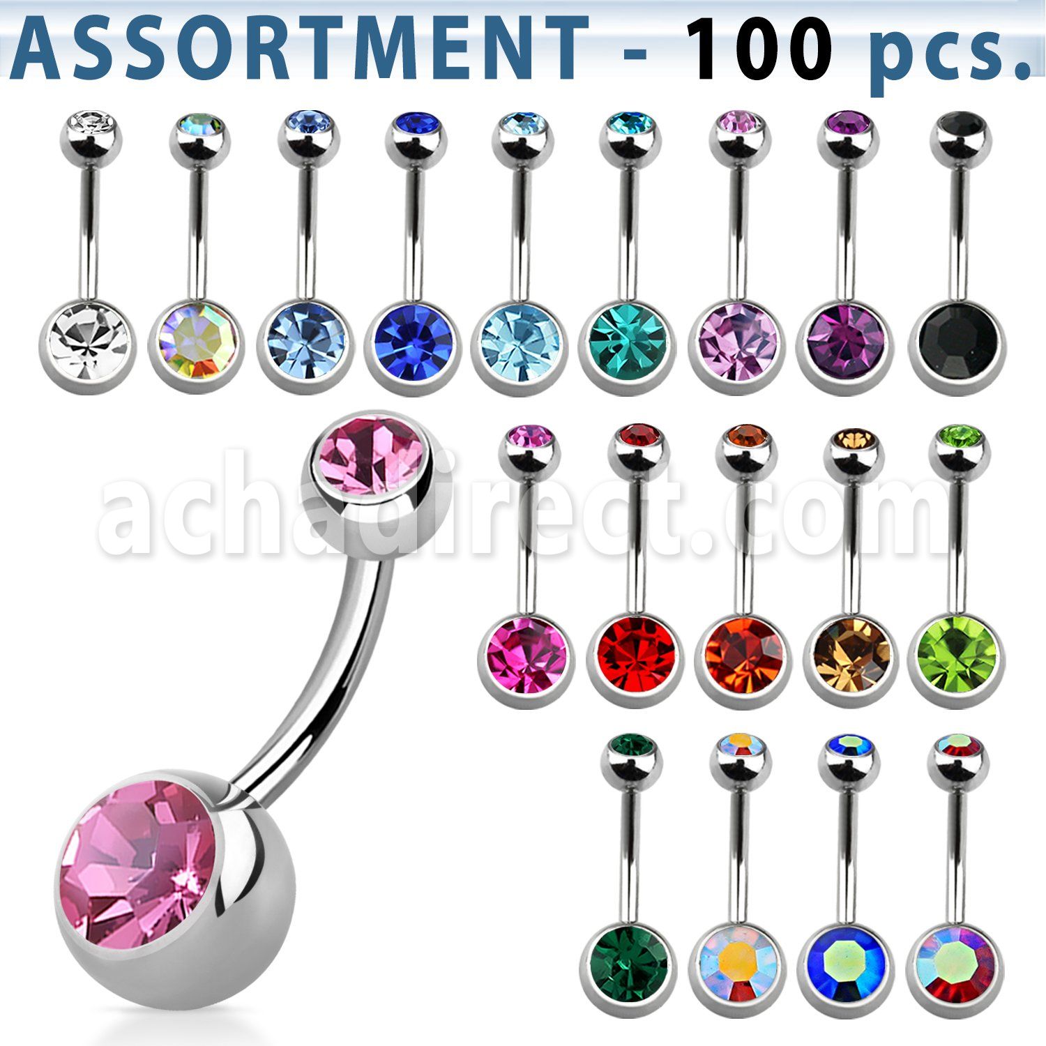 blk20a double jewel belly banana with 5 8mm bezel jewel ball