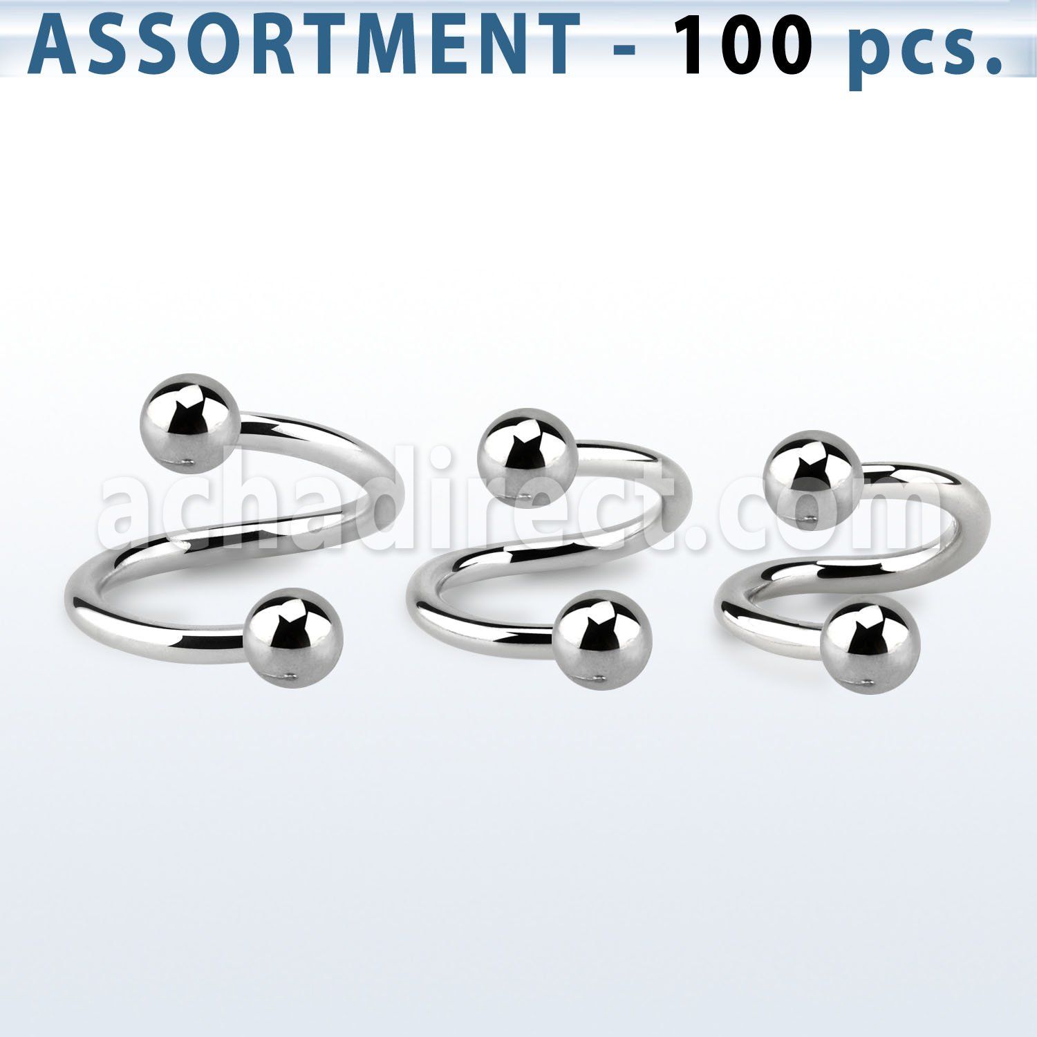 blk219a bulk of 1 2mm 316l steel spiral with 3mm balls