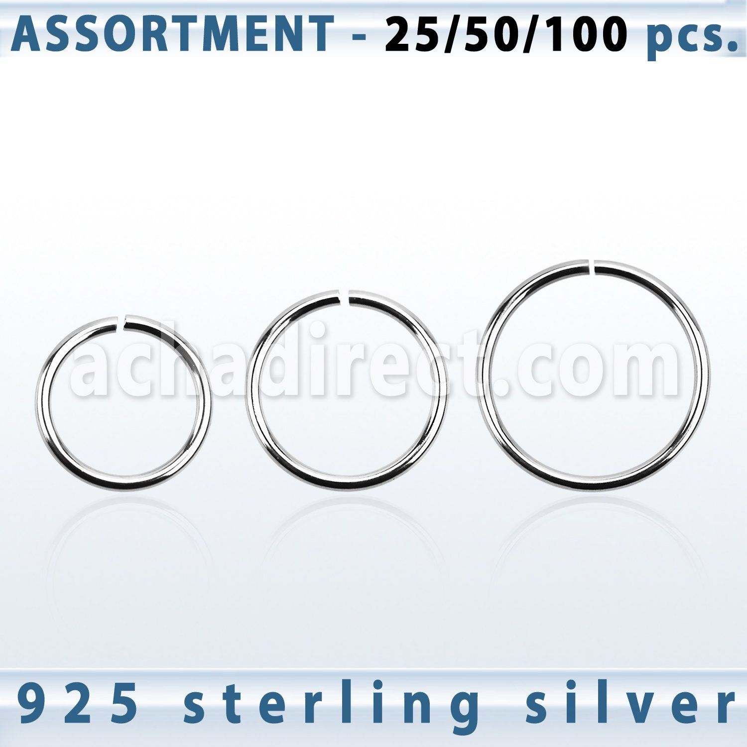 blk516 bulk of 100 pcs of 1mm sterling silver seamless ring