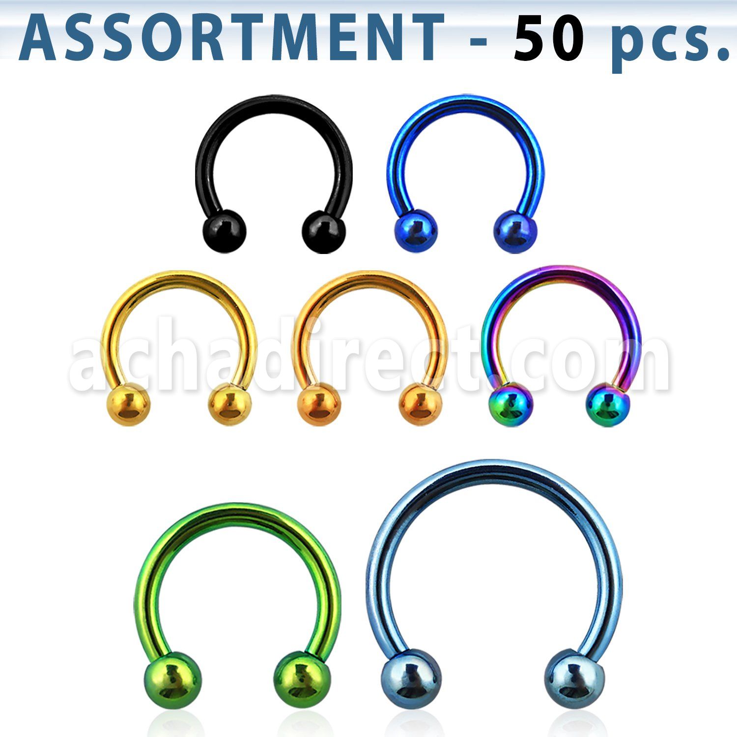 blk81 premium pvd plated 316l circular barbell w 3mm ball
