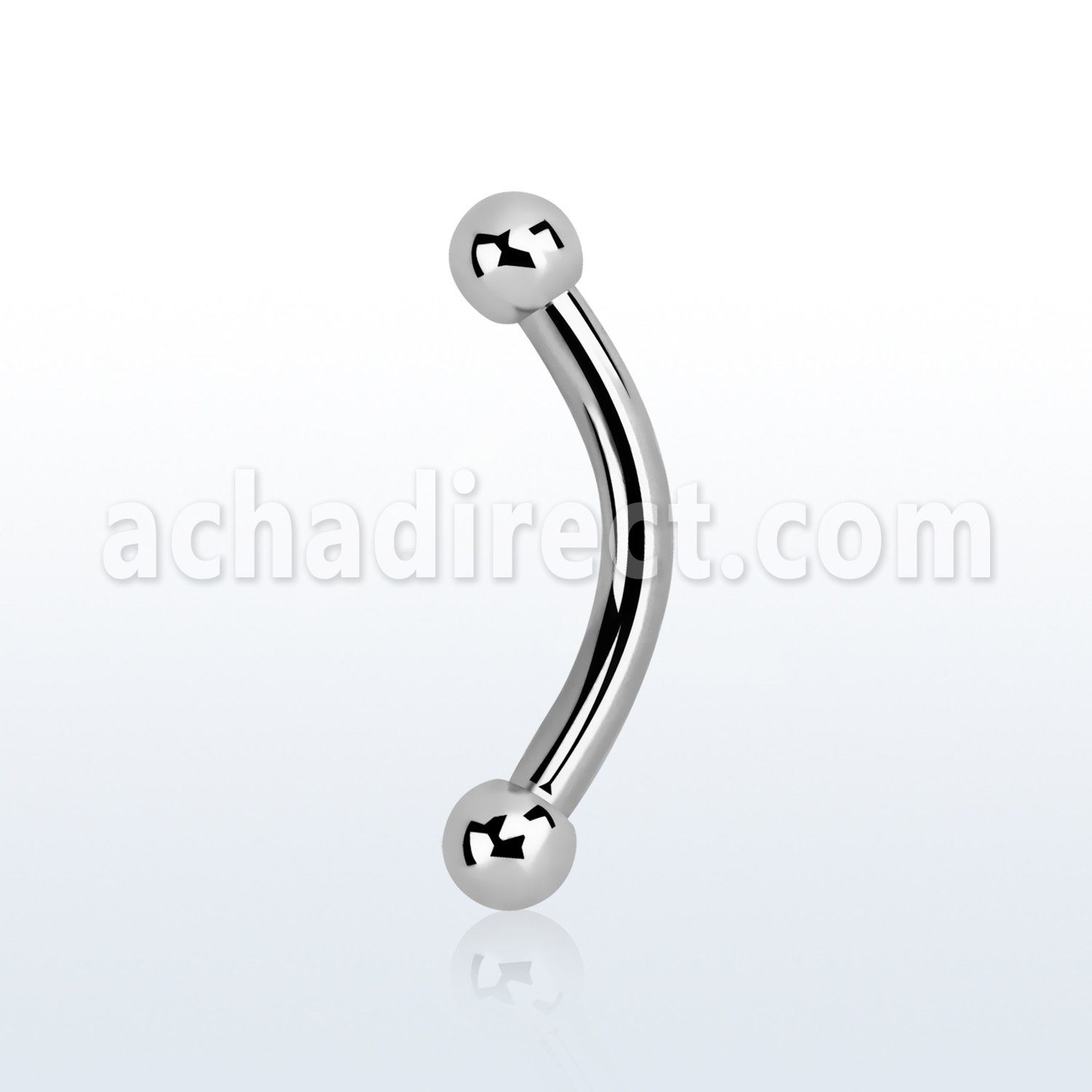 bnb3 surgical steel banana with two 3mm balls