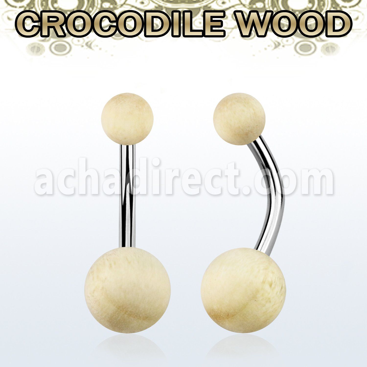 bngcr organic belly banana w 5 8mm crocodile wood balls