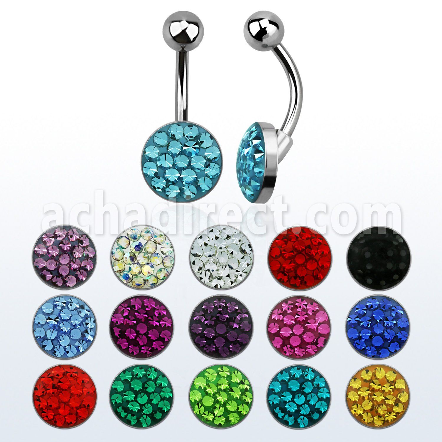 bnmtj16 316l steel belly banana w 10mm multi crystal lower disk