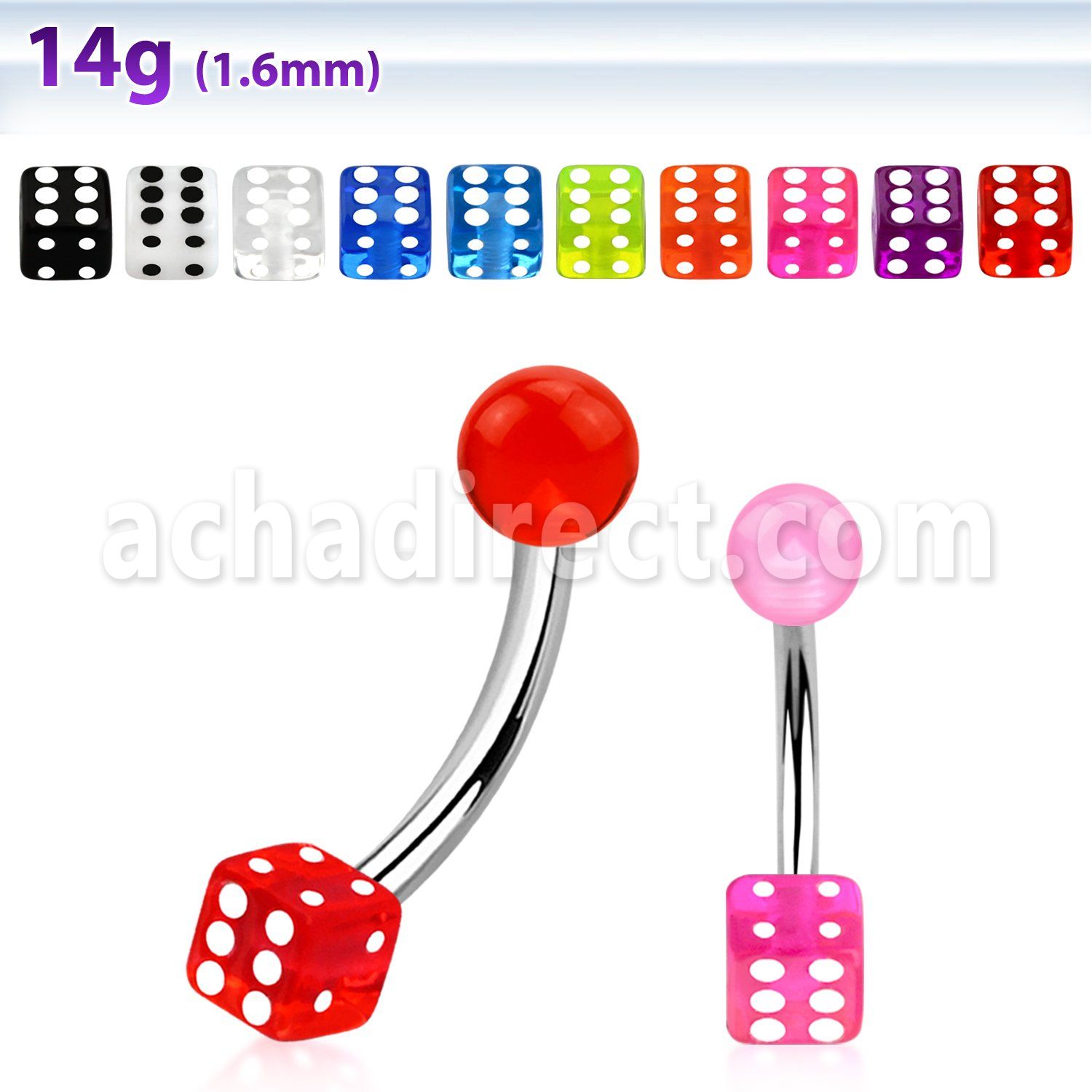 bnuvdi 316l steel belly banana w upper uv ball lower uv dice