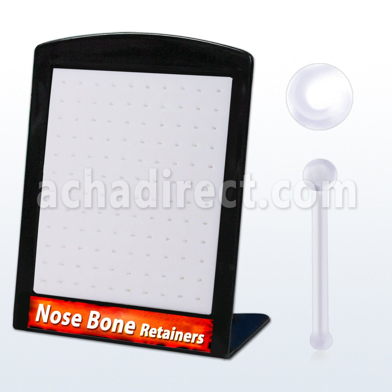 brac9 display w acrylic flexible nose bone retainer w ball top