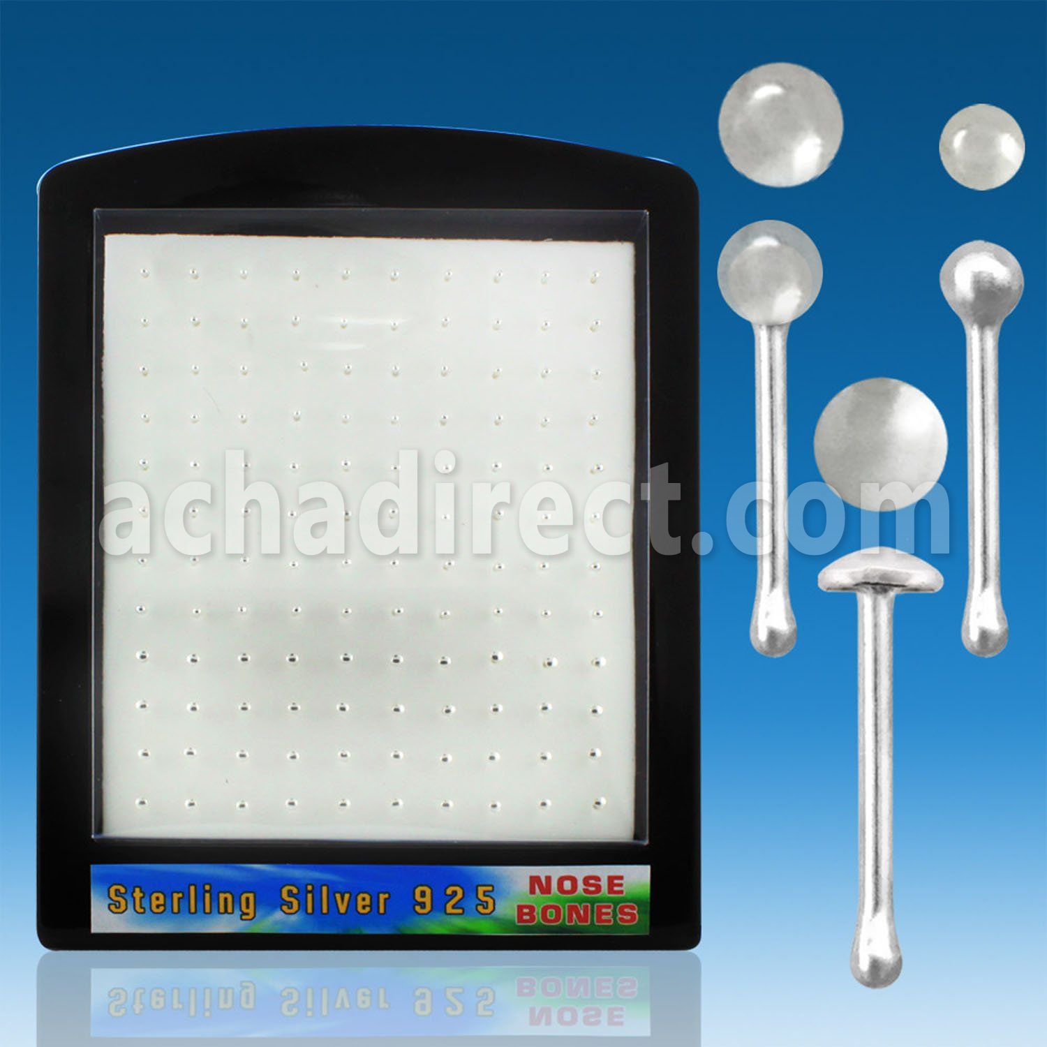 brmnbb silver nose bone with 1 5 2mm ball 2mm round top