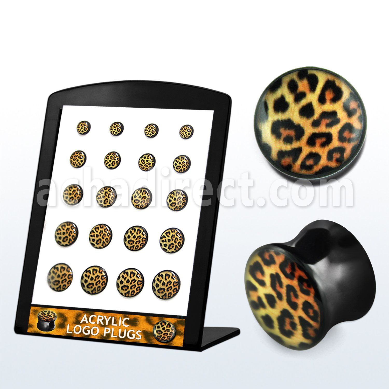 brpg126 board w double flared plug with leopard fur pattern