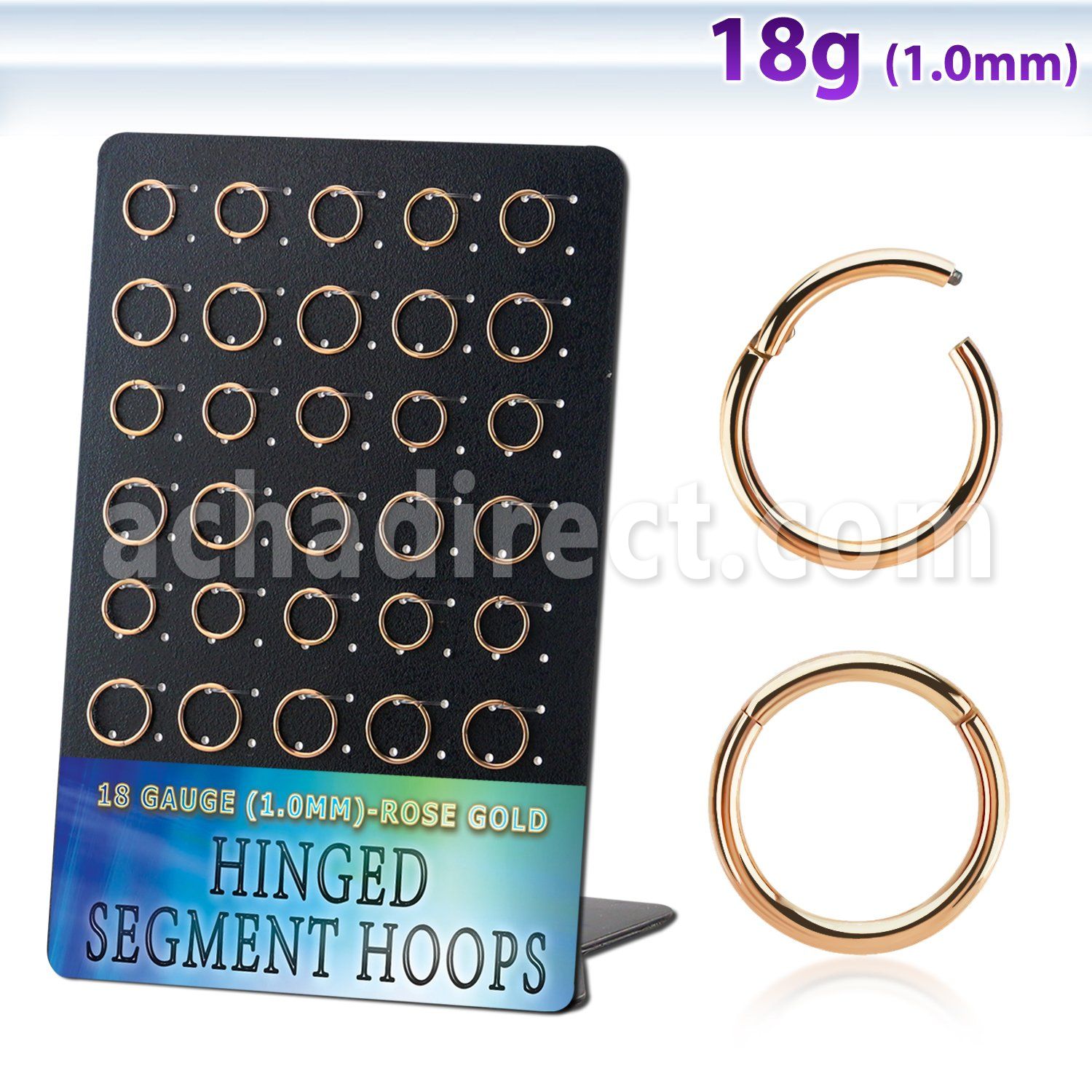 brsegh6 board rose gold steel hinged segment ring