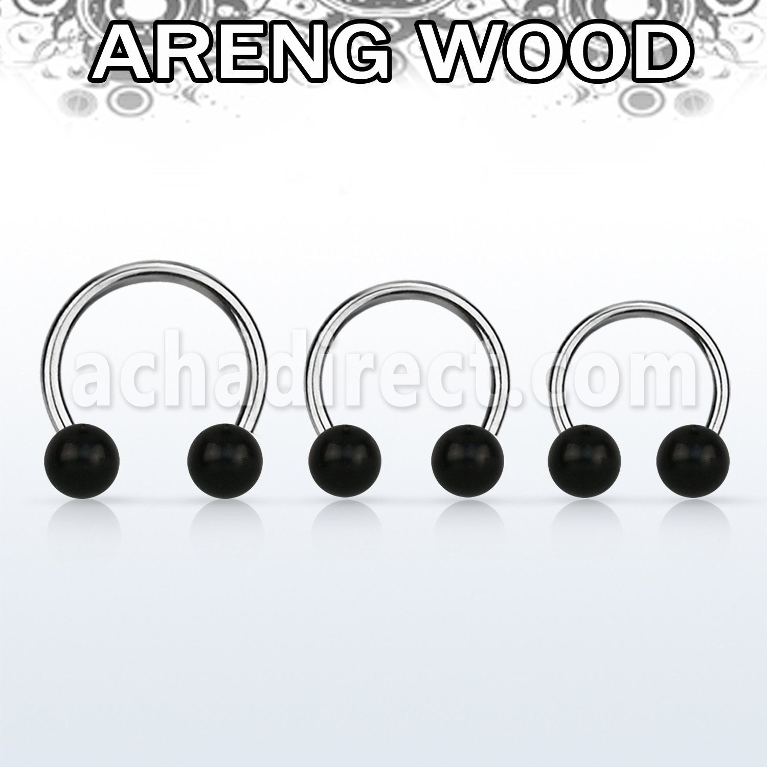 cbar5 organic circular barbell w 2 5mm areng wood balls