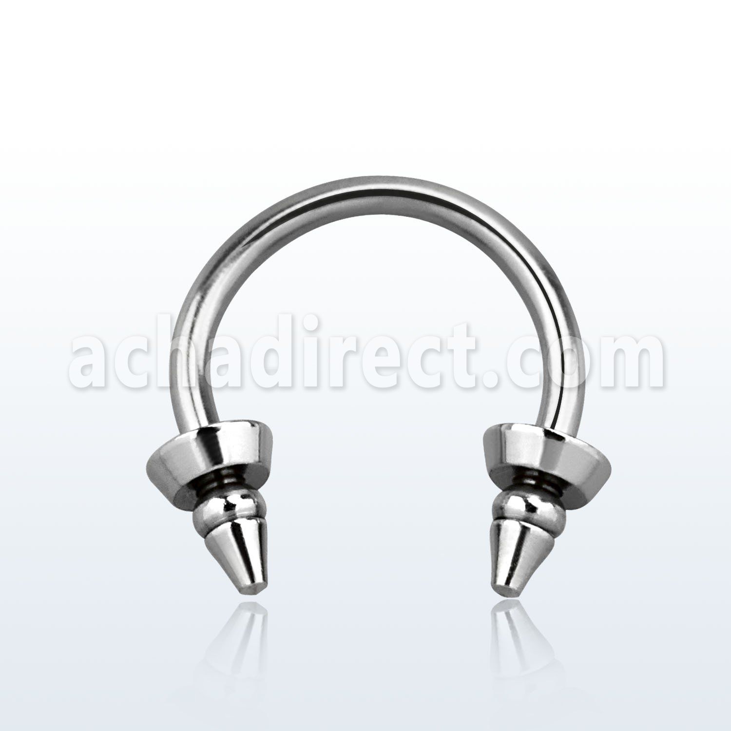 cbcn6a 316l steel circular barbell with 6x5mm ridged drill cone