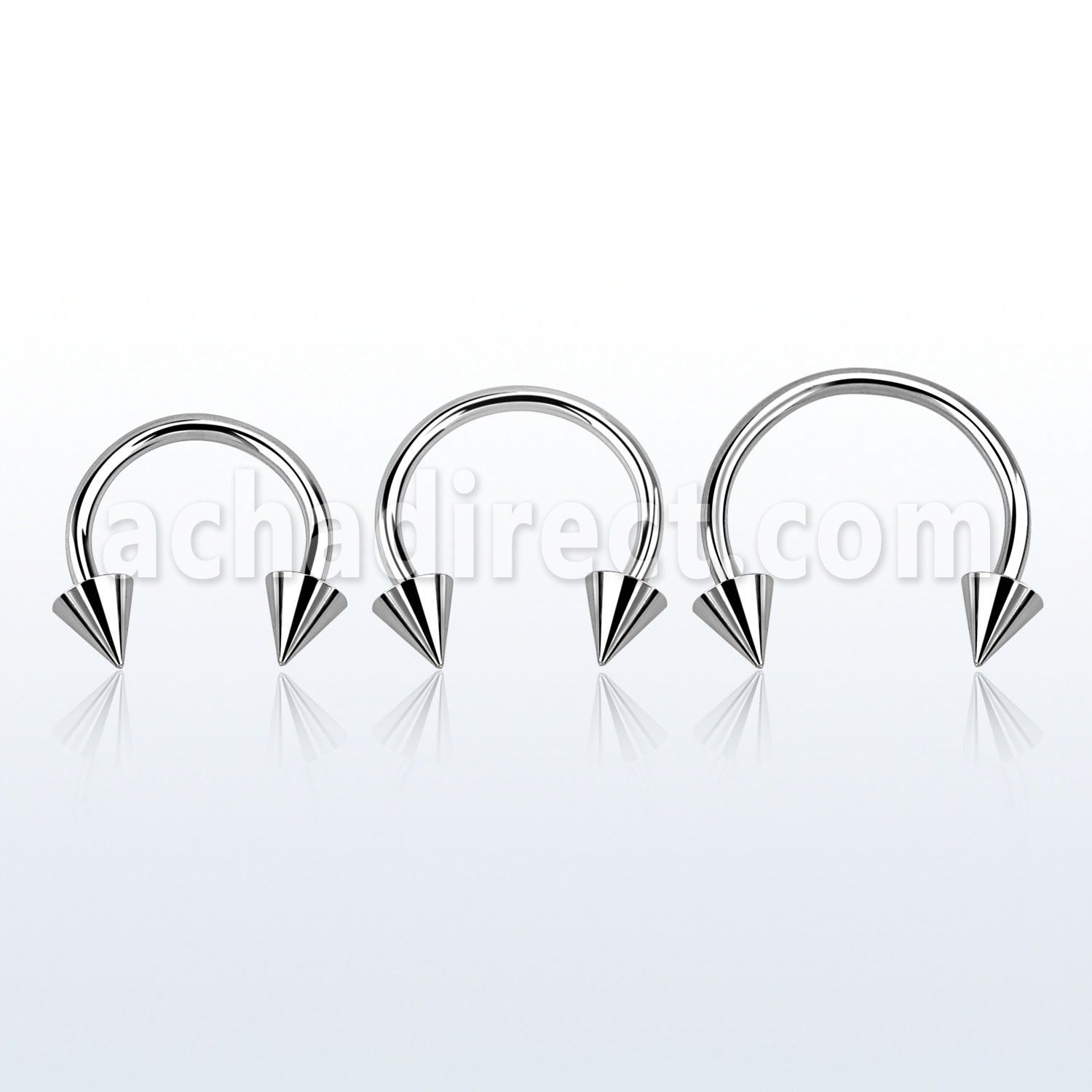 cbcn 316l steel circular barbell with two 5mm cones