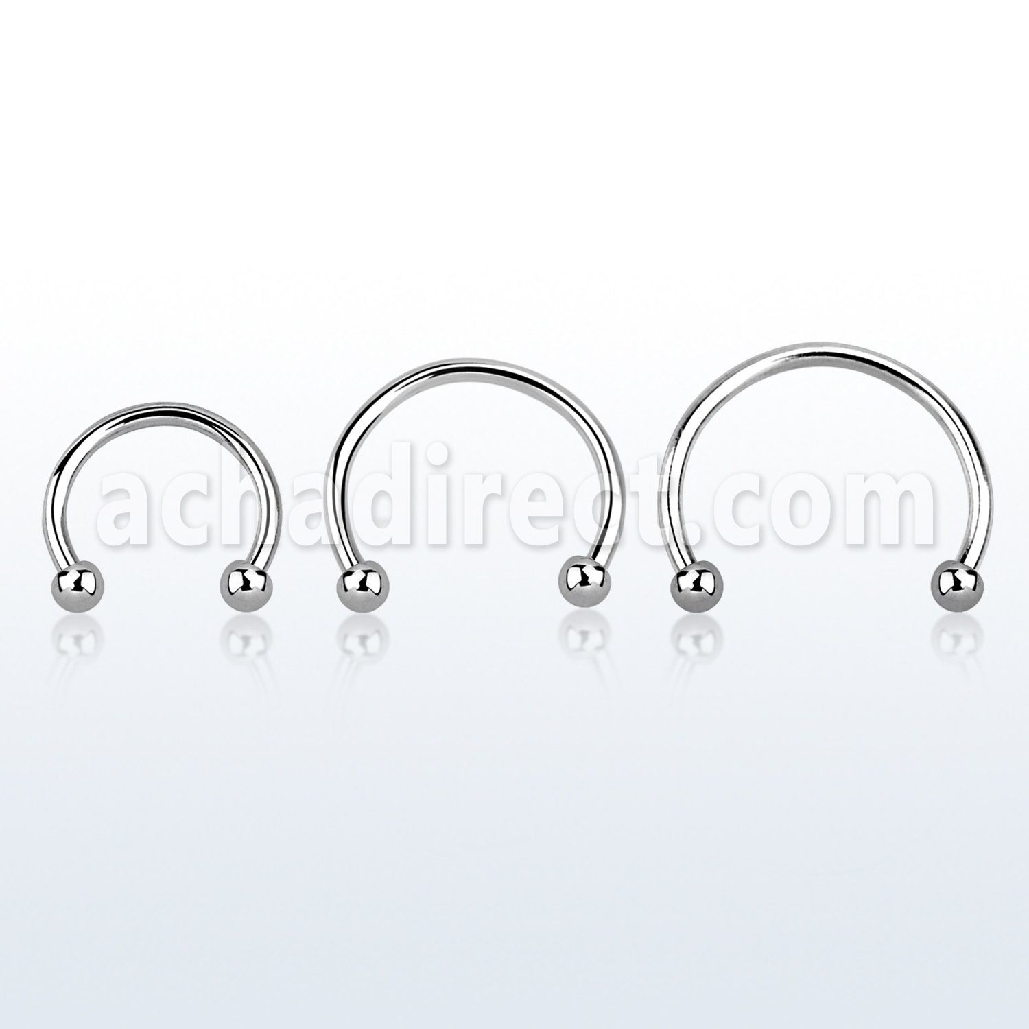 cbeb2 316l steel circular barbell with two 2mm balls