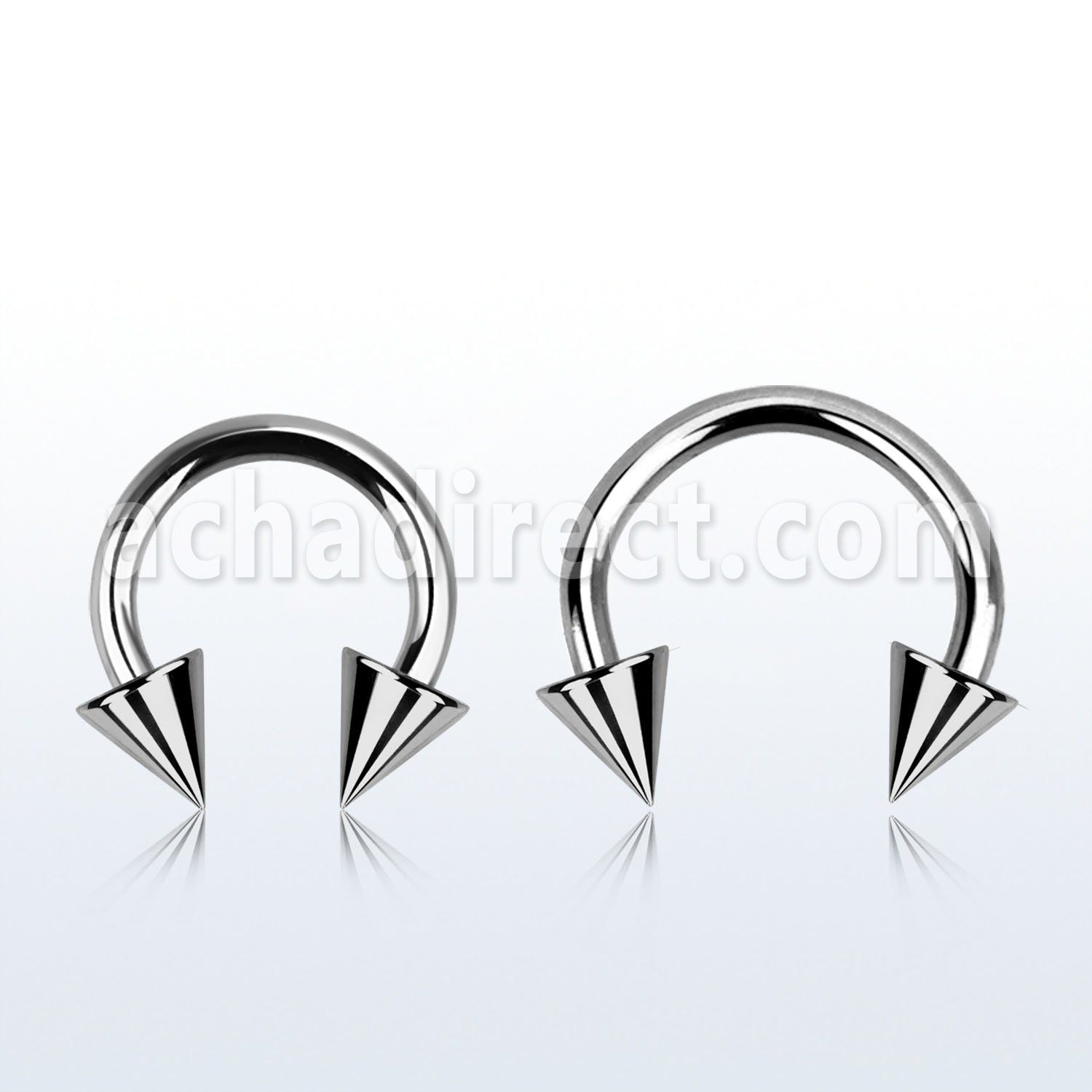 cbecn4 316l steel circular barbell 16g 1 2mm with two 4mm cones
