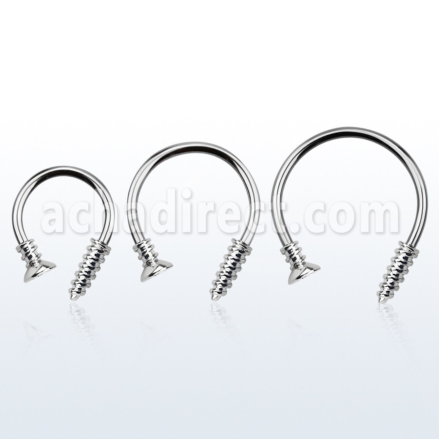 cbescwl xxl steel circular barbell, 16g w cross screw top