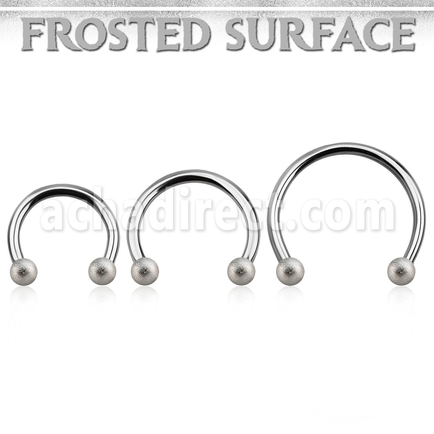 cbmfo4l xxl steel cbr, 14g w 4mm frosted steel ball