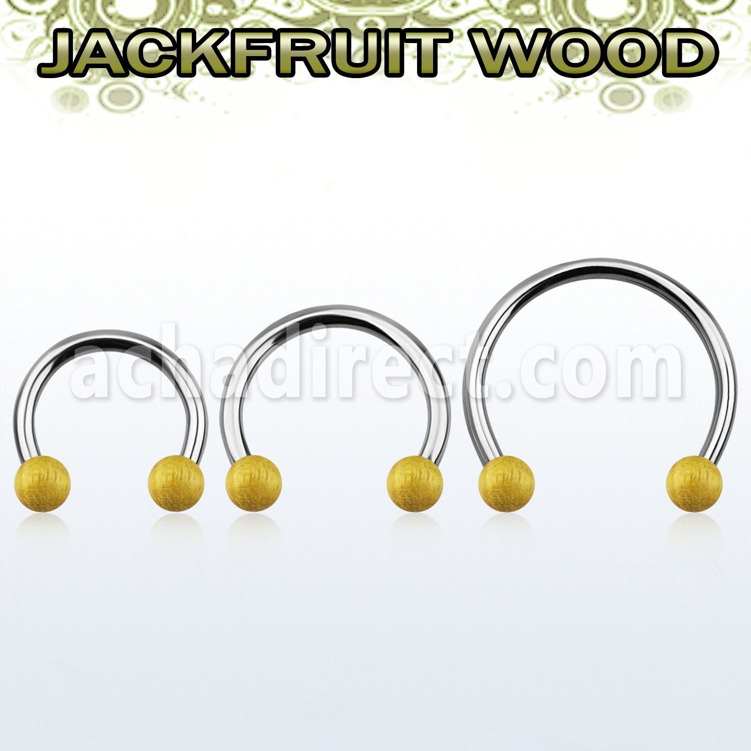 cbmjf5l xxl steel cbr, 14g w 5mm jackfruit wood balls