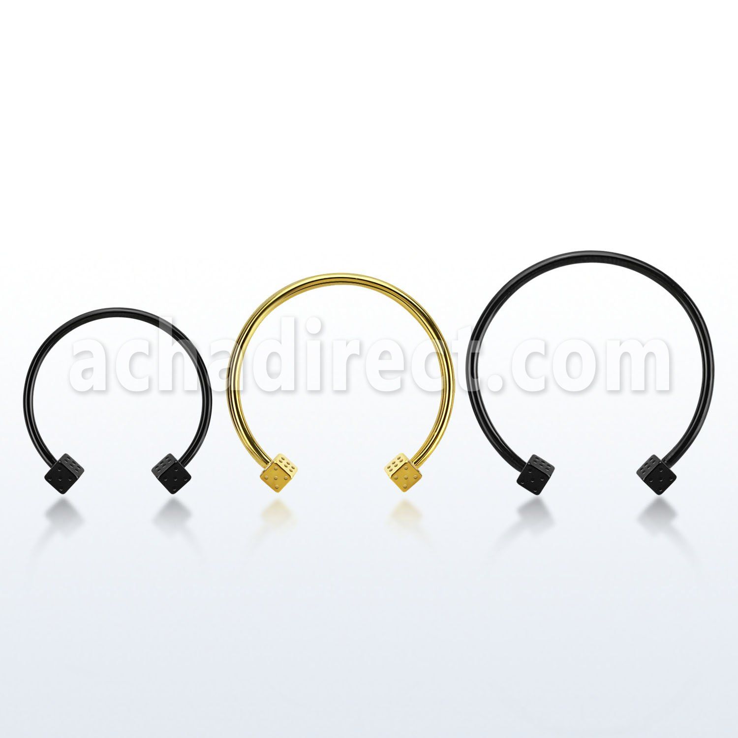 cbmtdi4l xxl anodized steel circular barbell, 14g w 4mm dices