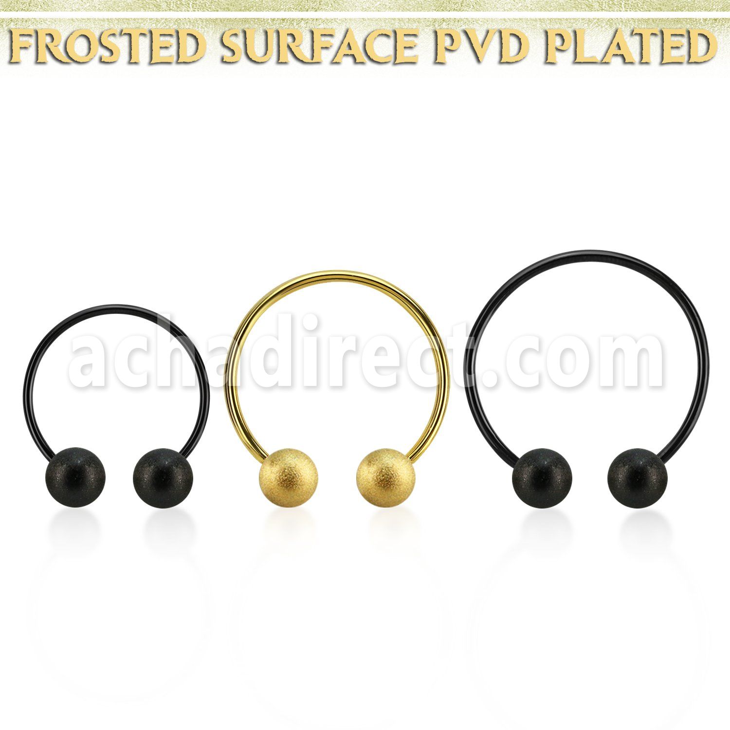 cbmtfo8l xxl anodized steel cbr, 14g w 8mm frosted steel balls