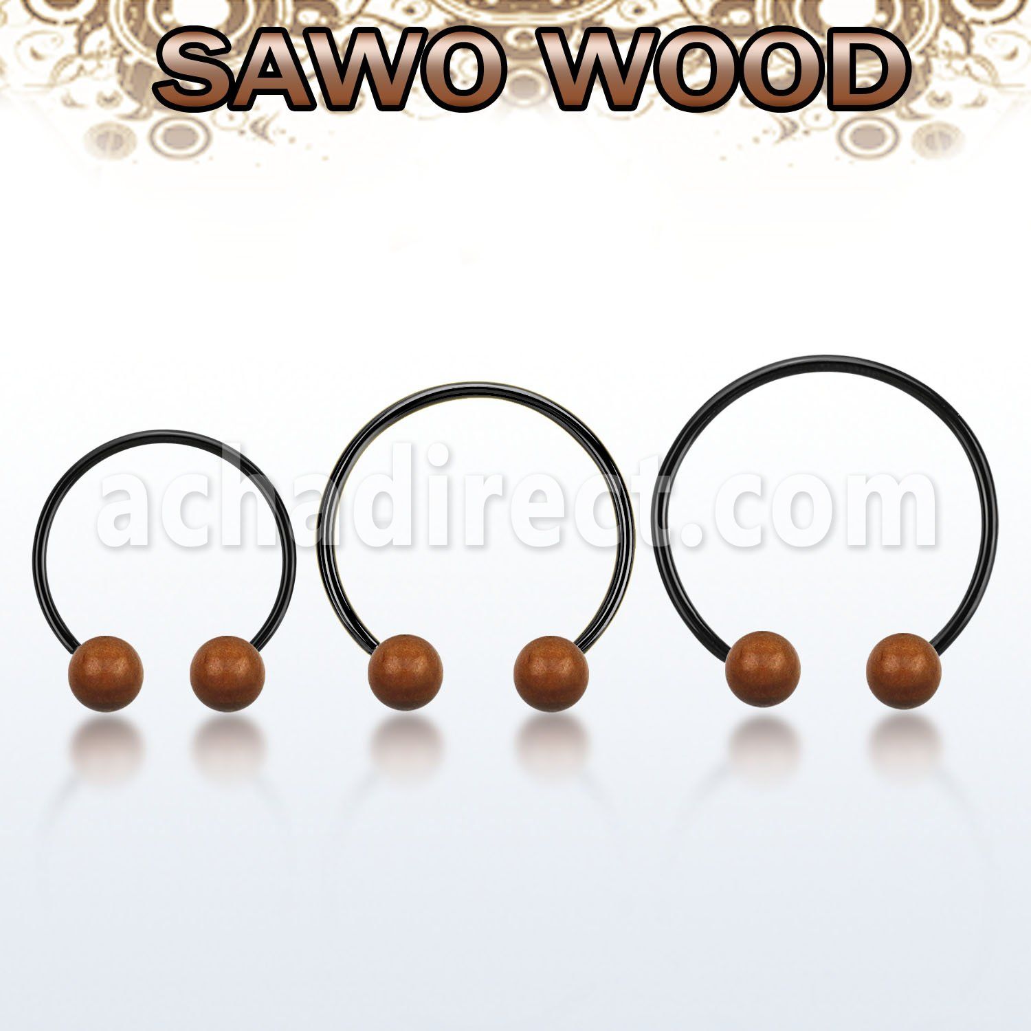 cbmtsw8l xxl anodized steel cbr, 14g w 8mm sawo wood balls